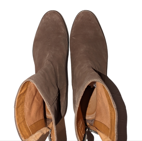 Men Zara Split Ankle Suede Leather Back Zipper Casual Ankle Boots Men's Size 44 - Picture 6 of 12